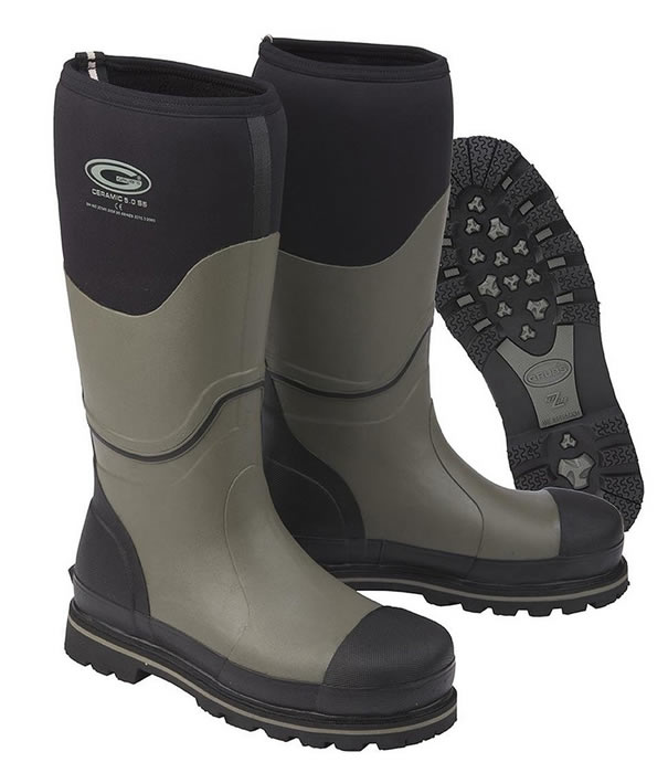 Grubs Ceramic Safety Charcoal Wellingtons